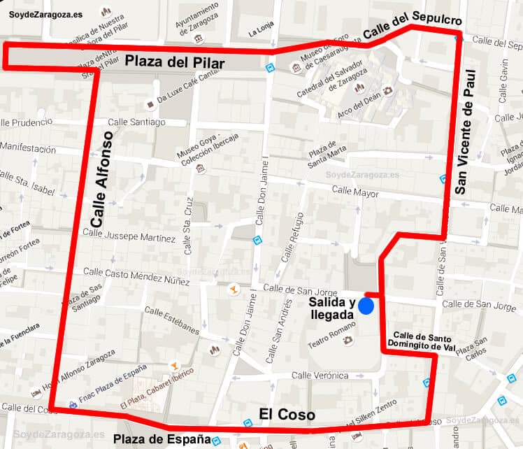 Recorrido del Rosario de Cristal en las Fiestas del Pilar.