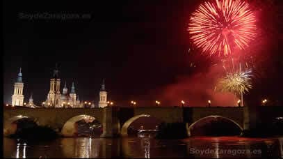Fuegos artificiales de las Fiestas del Pilar