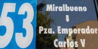 Recorrido y paradas de la línea 53 de Autobús: de Miralbueno a Plaza Emperador Carlos V