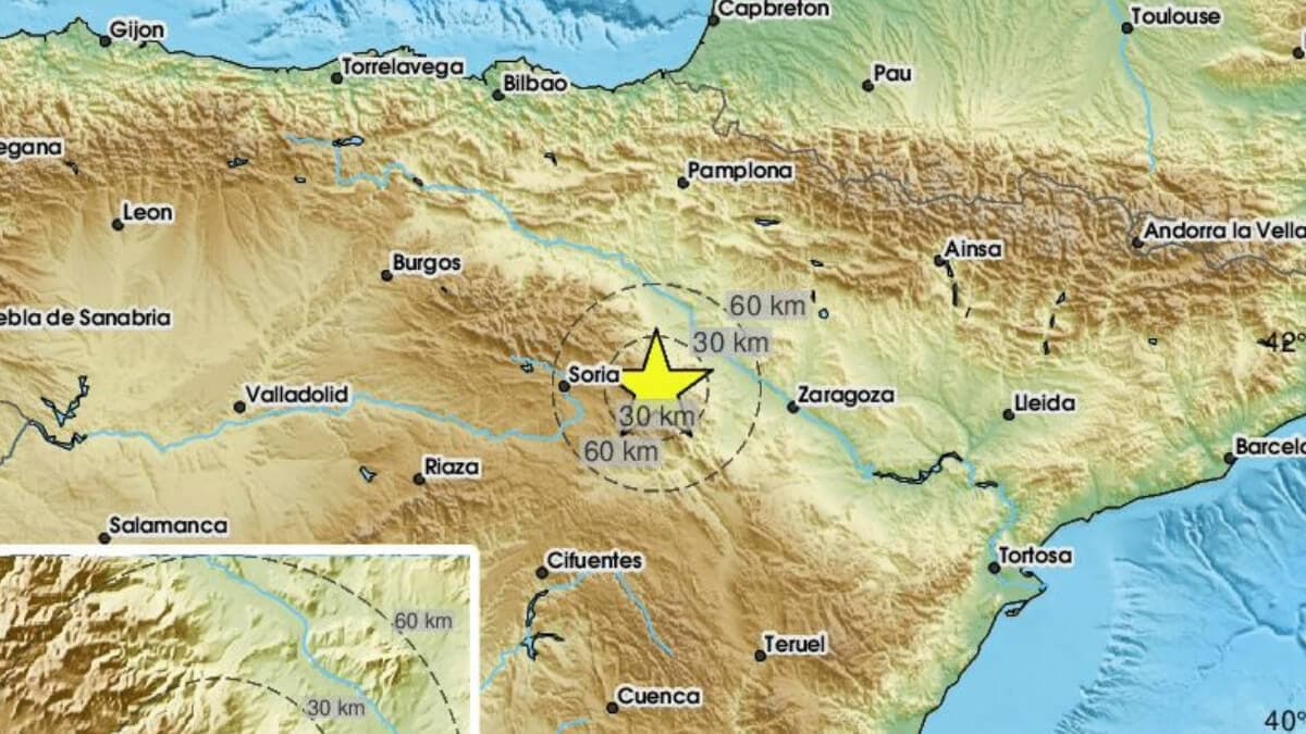 Un terremoto en el Moncayo se nota en la provincia de Zaragoza, Navarra, Soria y La Rioja