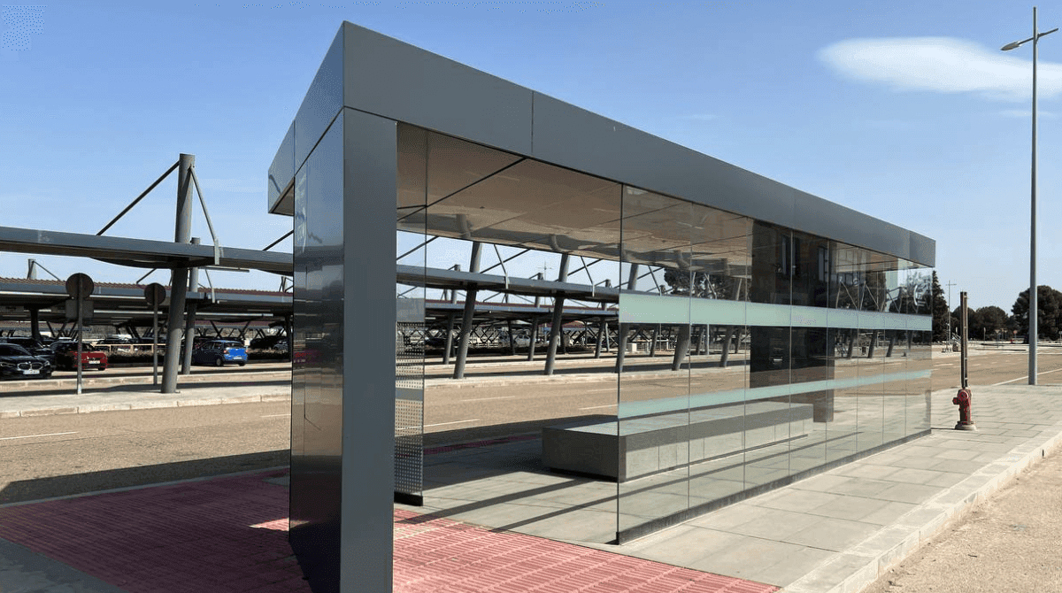 marquesina bus aeropuerto