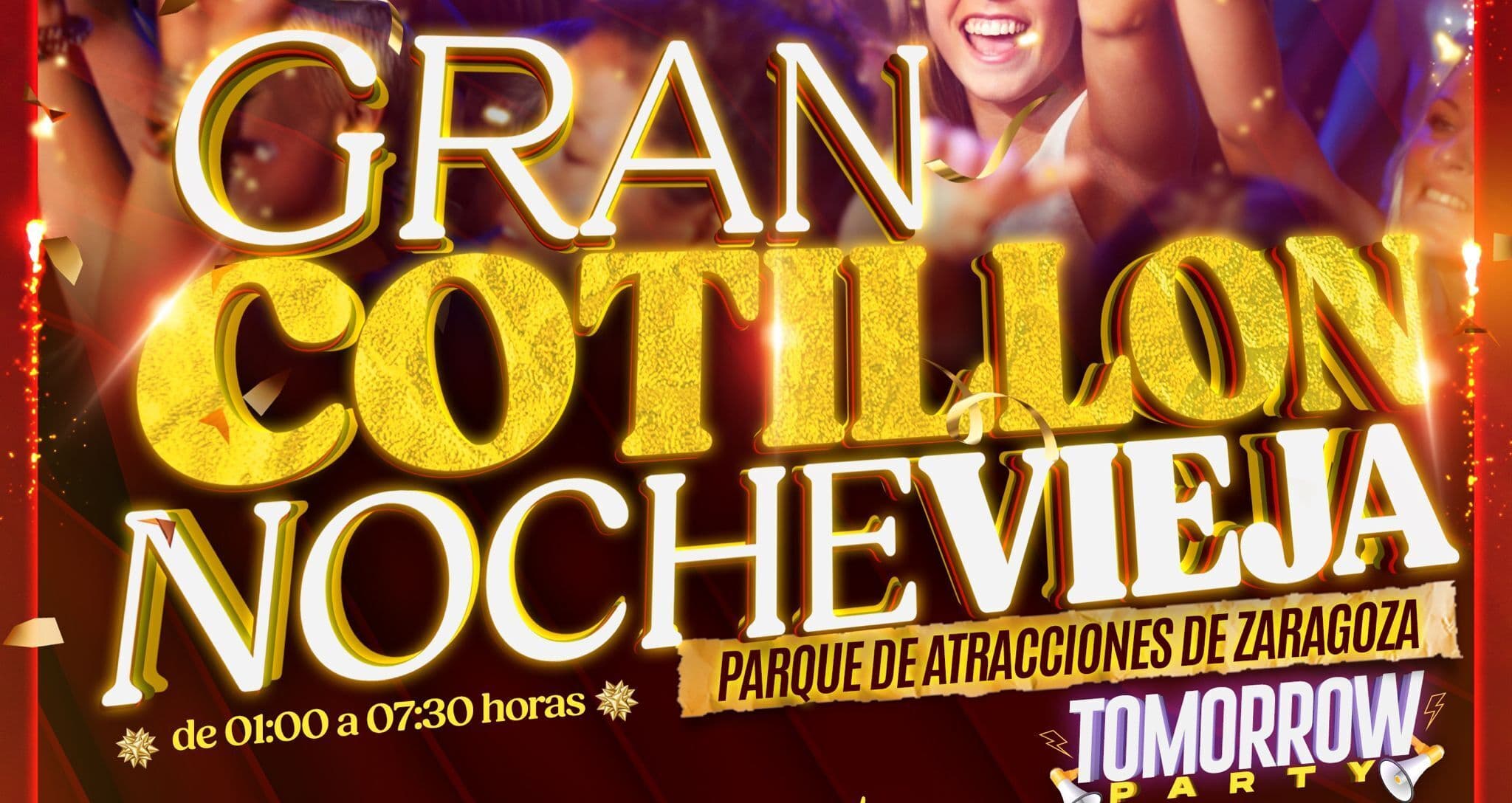 Gran Cotillón de Nochevieja 2025-2026 en el Parque de Atracciones