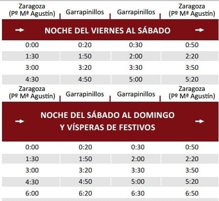 horarios-buho-bus-zaragoza-a-garrapinillos