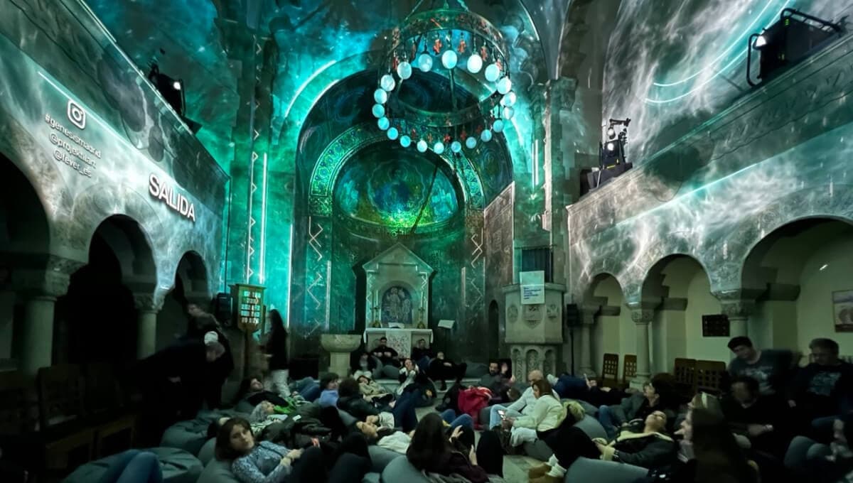 Genesis, el espectáculo inmersivo que se podrá disfrutar estando tumbados en una iglesia de Zaragoza