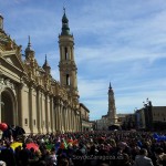 La plaza del Pilar abarrotada el domingo de carnaval