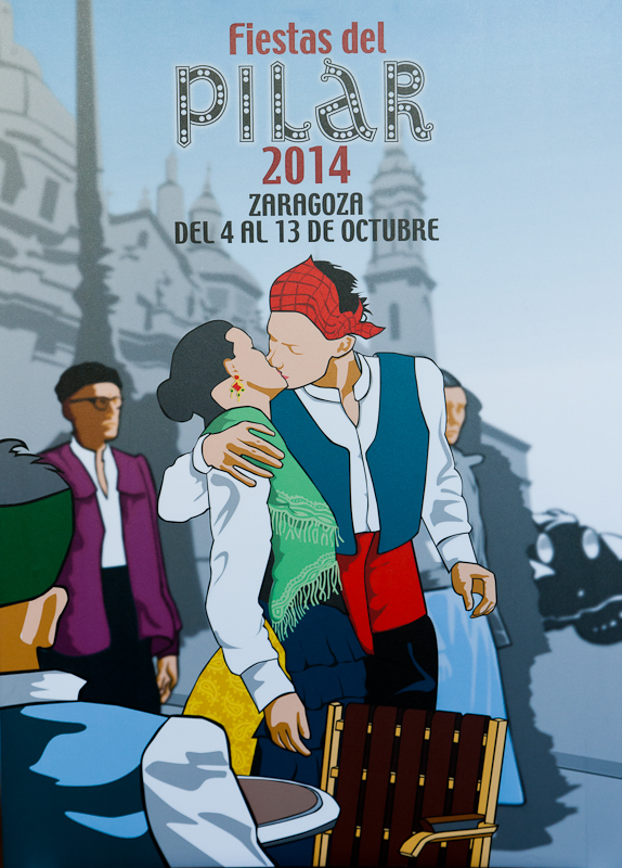 "El besico". Cartel ganador de las Fiestas del Pilar 2014