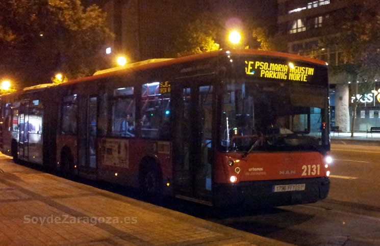 Línea de autobús especial al Parking Norte Expo para las Fiestas del Pilar