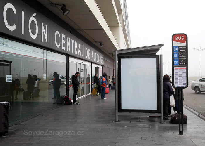 Una nueva marquesina frente a la estación de autobuses de Zaragoza