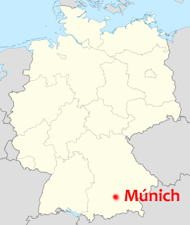 Situación de Munich en Alemania