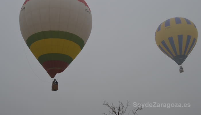 Los globos de los Reyes Magos llegando a Zaragoza