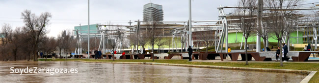 El Ebro amenza con inundar la zona baja de la Expo 2008