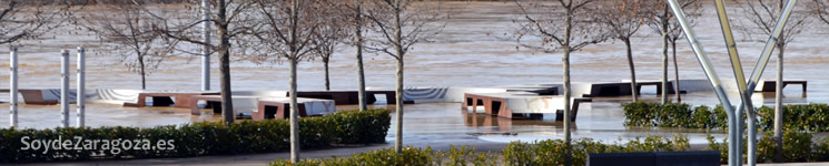 La orilla de la Expo fue cerrada al público por la inundación.