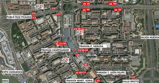 Plano de situación del Centro Comercial GranCasa.