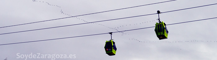 Bandadas de grullas sobrevolando Zaragoza 