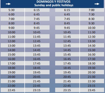 horarios-bus-plaza-aeropuerto-domingos
