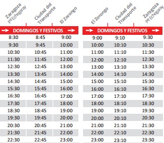 domingos-festivos-horarios-bus-zaragoza-urbanizacion-el-zorongo