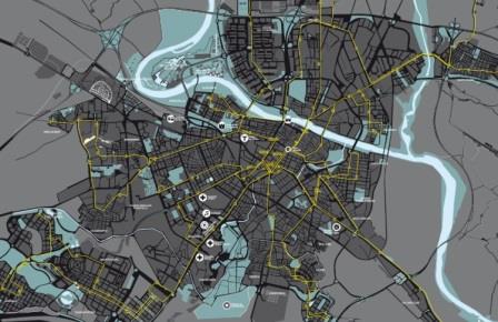 Días de circulación de las líneas nocturnas búho de Zaragoza en 2025 plano-buhos-zaragoza-bus