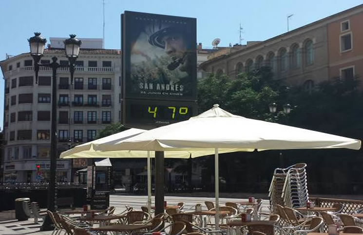 Zaragoza bate record histórico de temperatura.