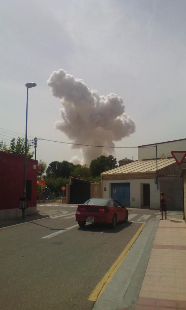 Imagen tomada por @leopan_rzcd sólo 30 segundos después de la explosión