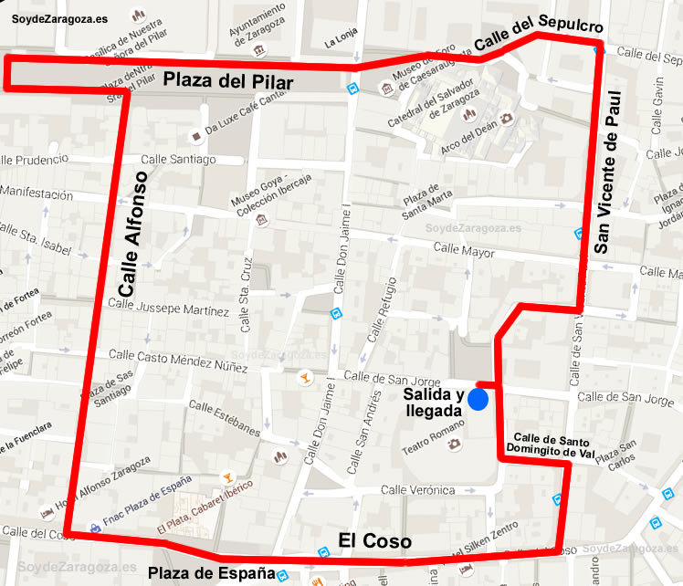 Recorrido del Rosario de Cristal en las Fiestas del Pilar.