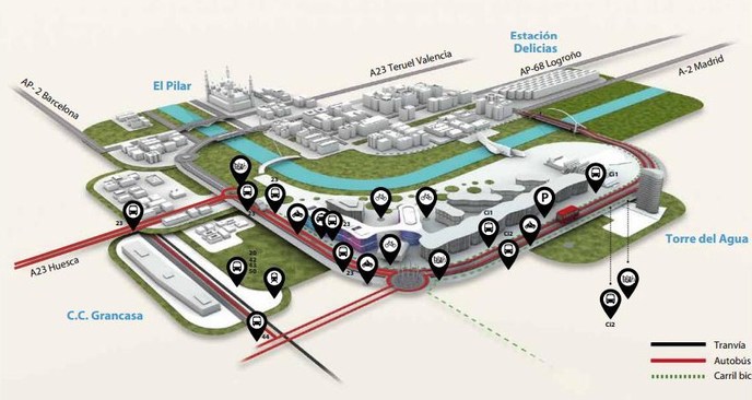 Plano explicativo. Cómo ir a la Ciudad de la Justicia.