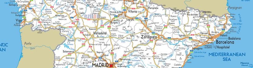 Cuánta distancia hay de Zaragoza a las principales ciudades de España.