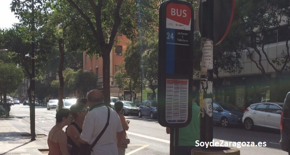 Parada de la línea 24 de AUZSA Zaragoza