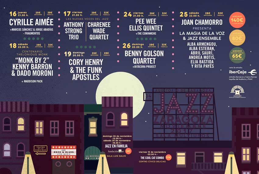 certel de la 34 edición del Festival de Jazz de Zaragoza