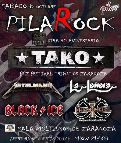 Cartel de PilaRock en Zaragoza estas Fiestas del Pilar