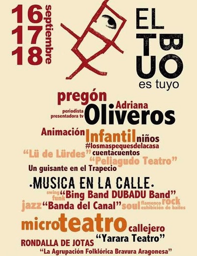 Cartel de las Fiestas de El Tubo 2016 en Zaragoza