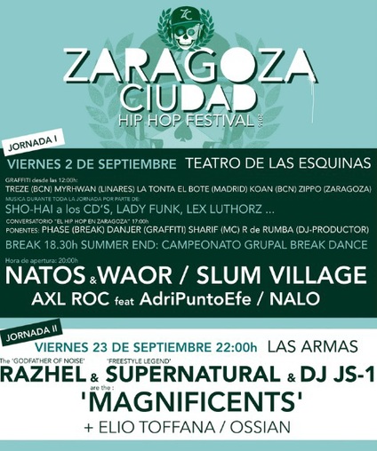 Cartel de Zaragoza Ciudad Hip Hop Festival, sacar entradas aquí