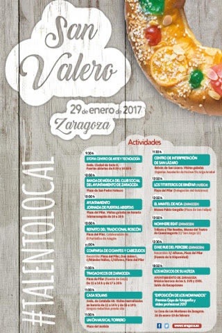 Programación oficial y agenda de actividades en la fiesta de San Valero 2017 en Zaragoza