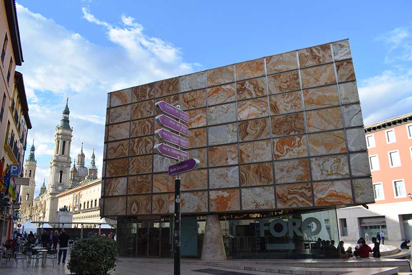 Museo del Foro Romano de Zaragoza fachada El Pilar Caesaraugusta