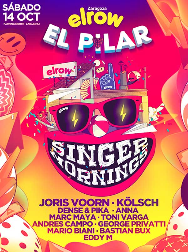 Catel oficial de Elrow para las Fiestas del Pilar de Zaragoza