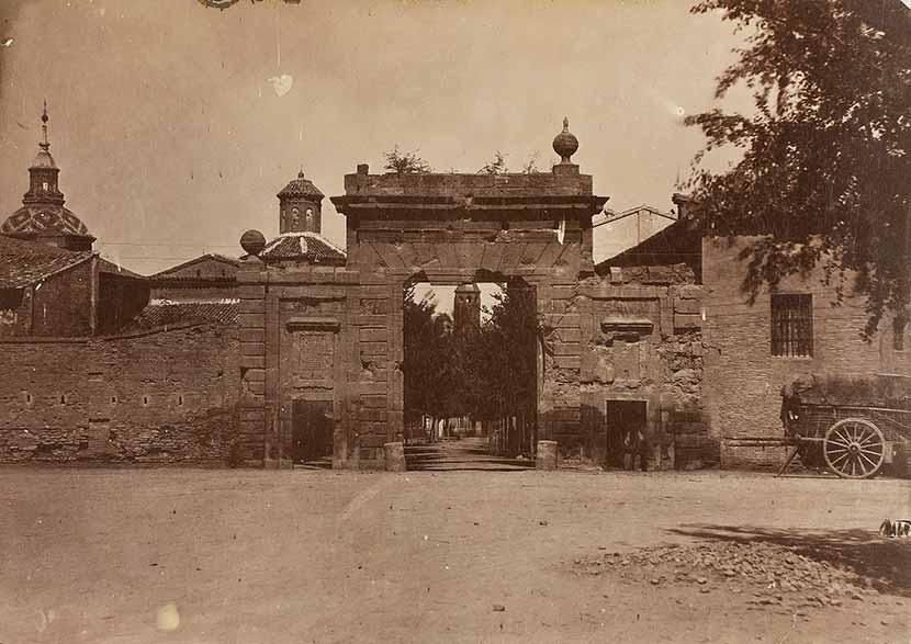 puerta del carmen zaragoza foto antigua