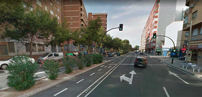 carril bici calle rioja zaragoza