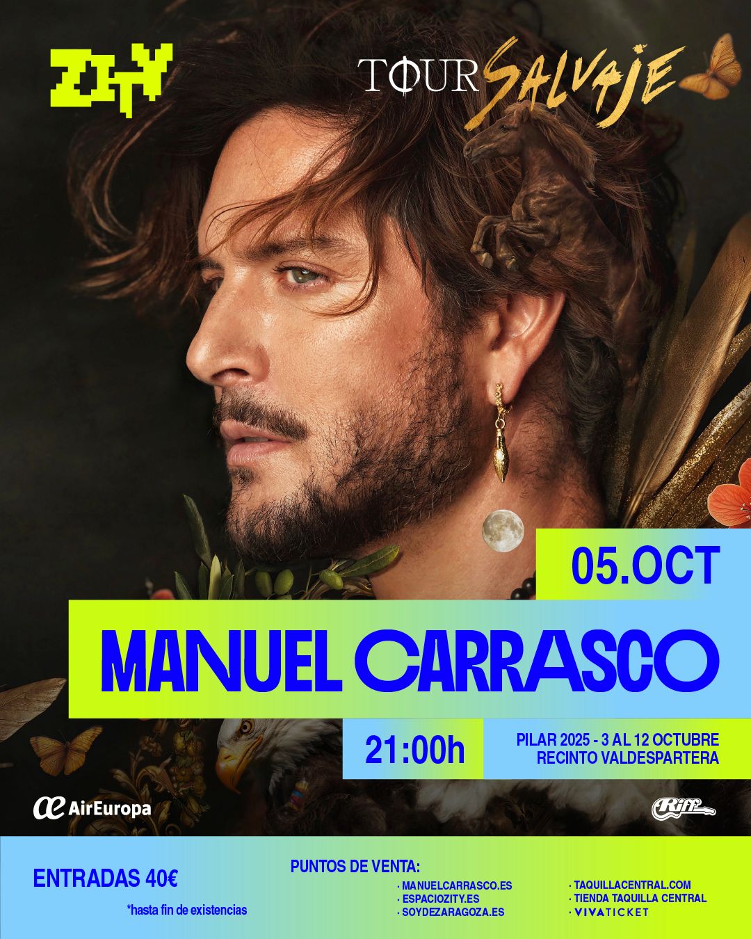 Entradas para el concierto de Manuel Carrasco en Espacio Zity
