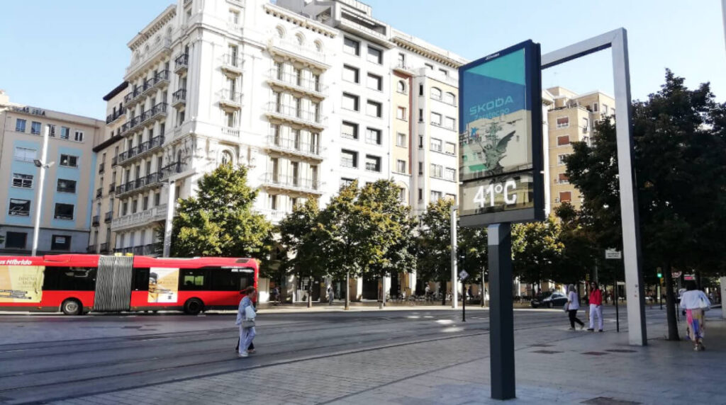 Ola de calor en Zaragoza fin