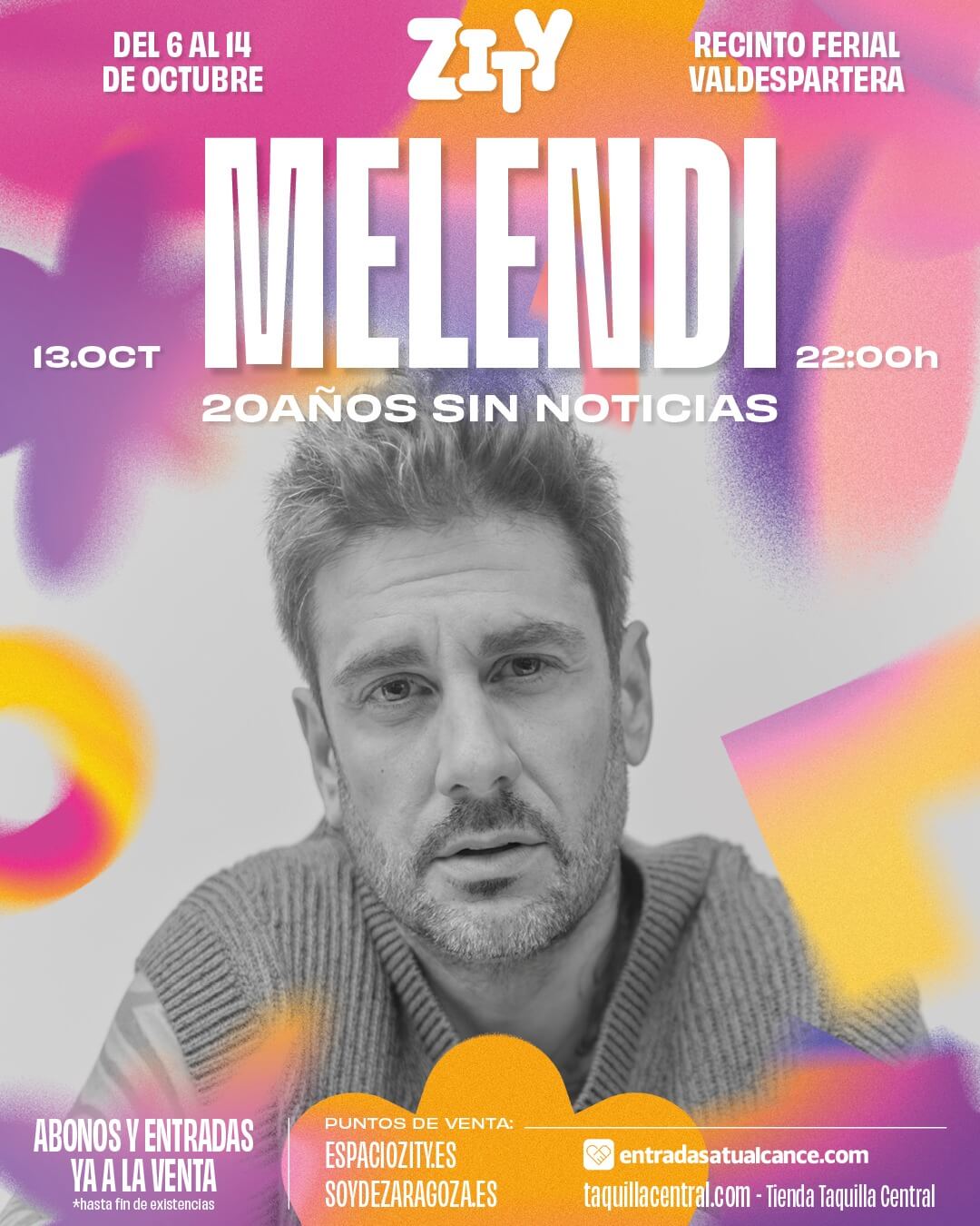 entradas melendi zaragoza