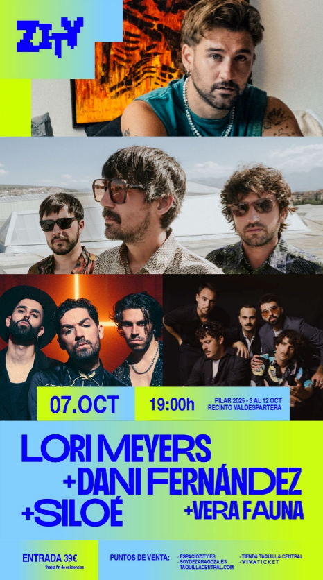 Entradas para el concierto de Dani Fernández y Lori Meyers en Espacio Zity
