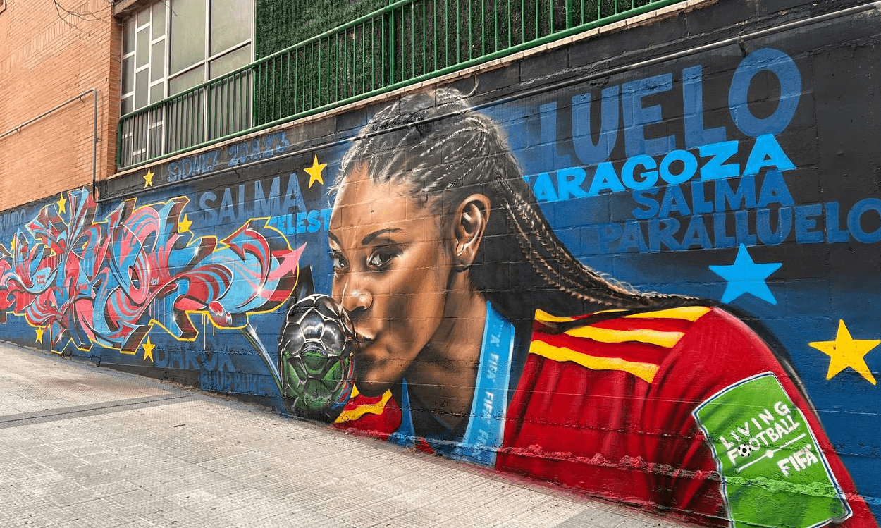 mural salma zaragoza barrio la paz