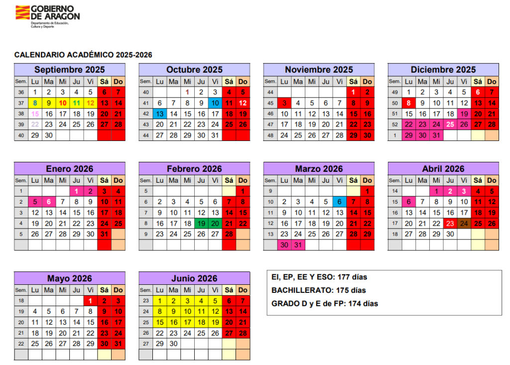 Semana santa 2025 calendario escolar zaragoza