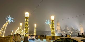 Corte del Puente de Piedra de Zaragoza