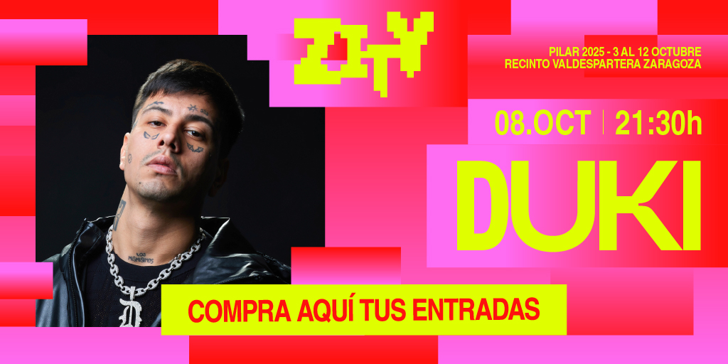 Venta de entradas para el concierto de DUKI en las fiestas del Pilar en Espacio Zity