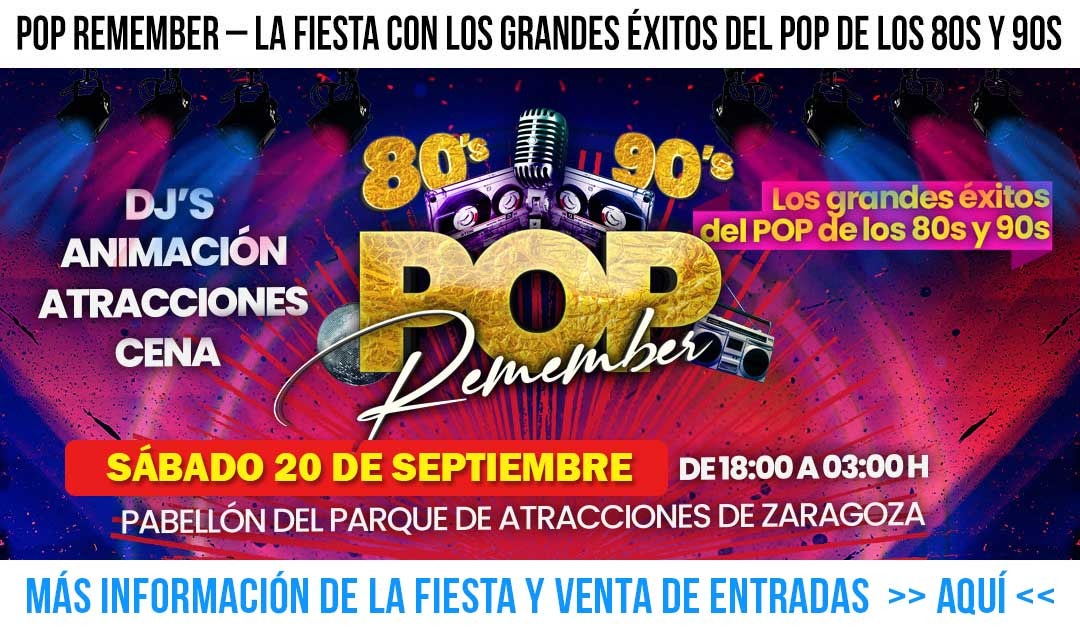 RememberPOP fiesta musica POP remember los ochenta noventa en zaragoza