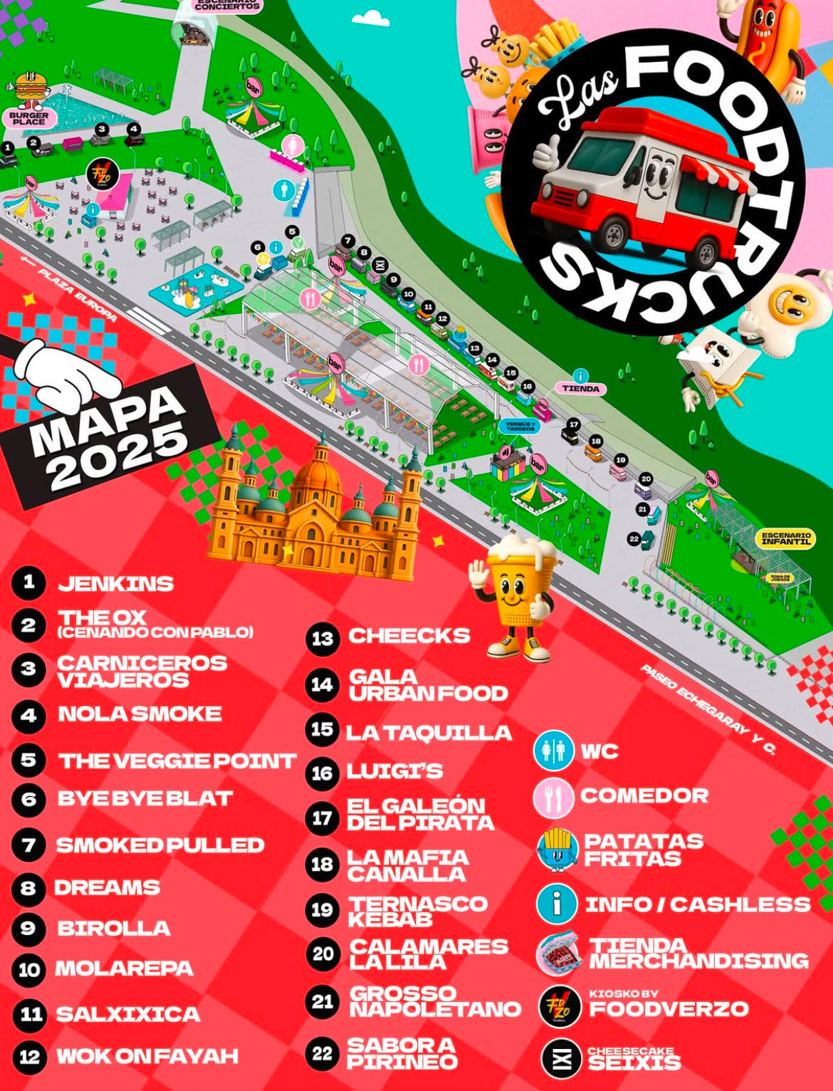 Plano de Foodtrucks en Zaragoza